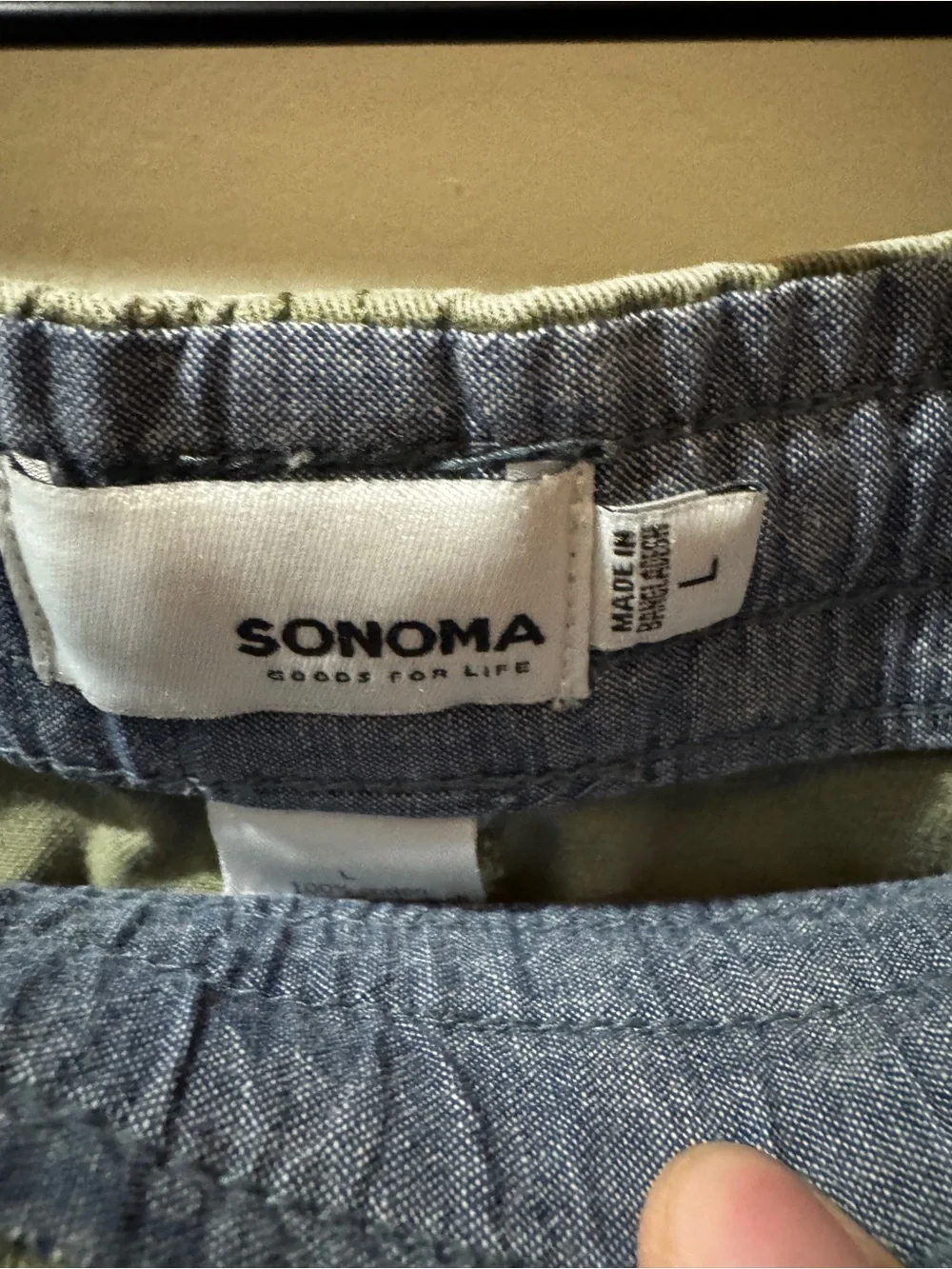 Sonoma Olive Green Elastic Waist Athletic Shorts